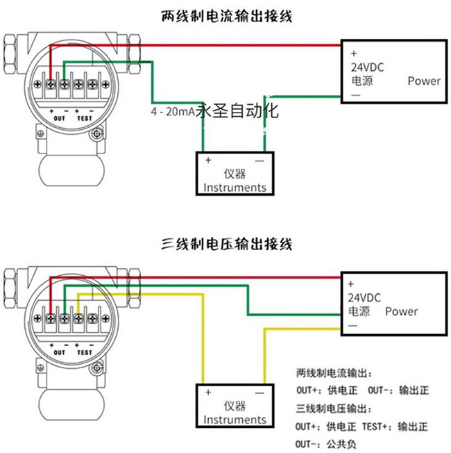 高低位浮球液位计接线图